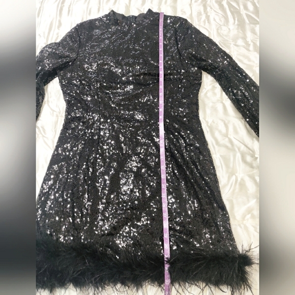Boo Hoo black sequined dress. - Picture 6 of 11